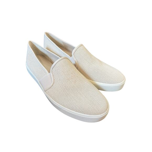 VINCE Slip On Sneakers Off-White Linen Fabric Weave Classic Size US 10 / EU 40 - Picture 4 of 7
